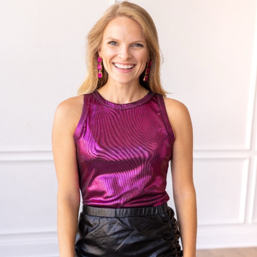Liquid Luxe Magenta Bodysuit